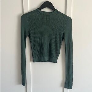 Free people cropped green knit